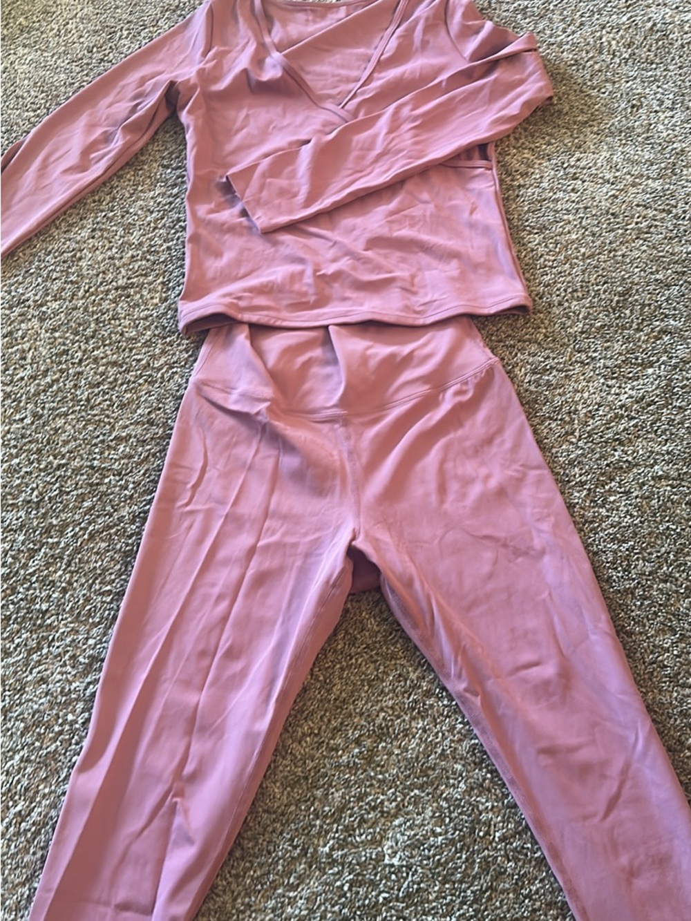 Matte Mauve Pink Long-Sleeve Set